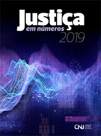 Capa da publicação do CNJ, justiça em números 2019